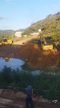 Imagem Barragem, desmatamento, limpeza de pasto,aterro, galpões,estradas de acesso.