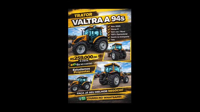 Imagem Trator Valtra A94S – Ano 2025 | Zero Hora