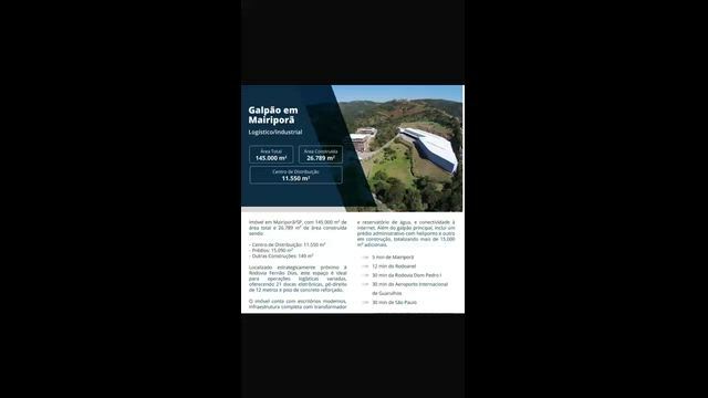Imagem Complexo Industrial/Logístico em Mairiporã – Venda Abaixo da Avaliação