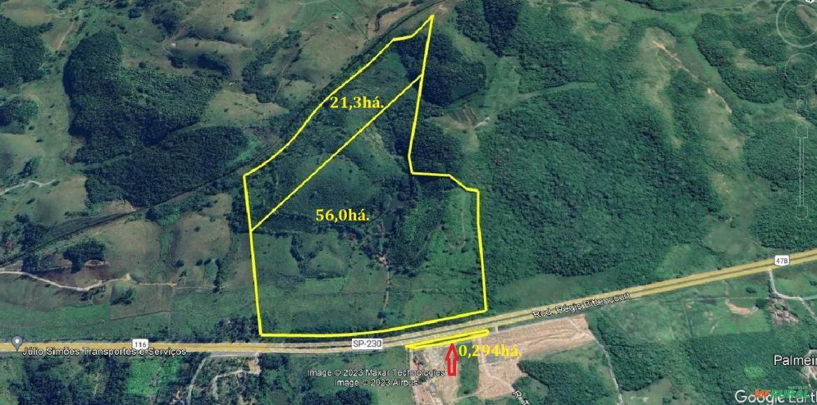 Área Rural Com 77,6 Hectares Com Frente Para Rodovia Regis 753971