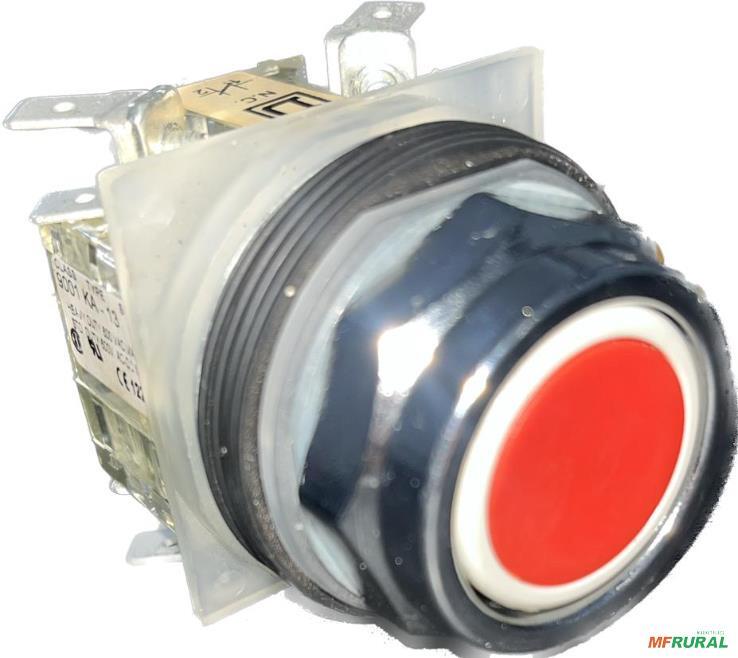 Botão Pulsante Vermelho mf P/ Painel 25Mm Metálico C7486 em São 704480