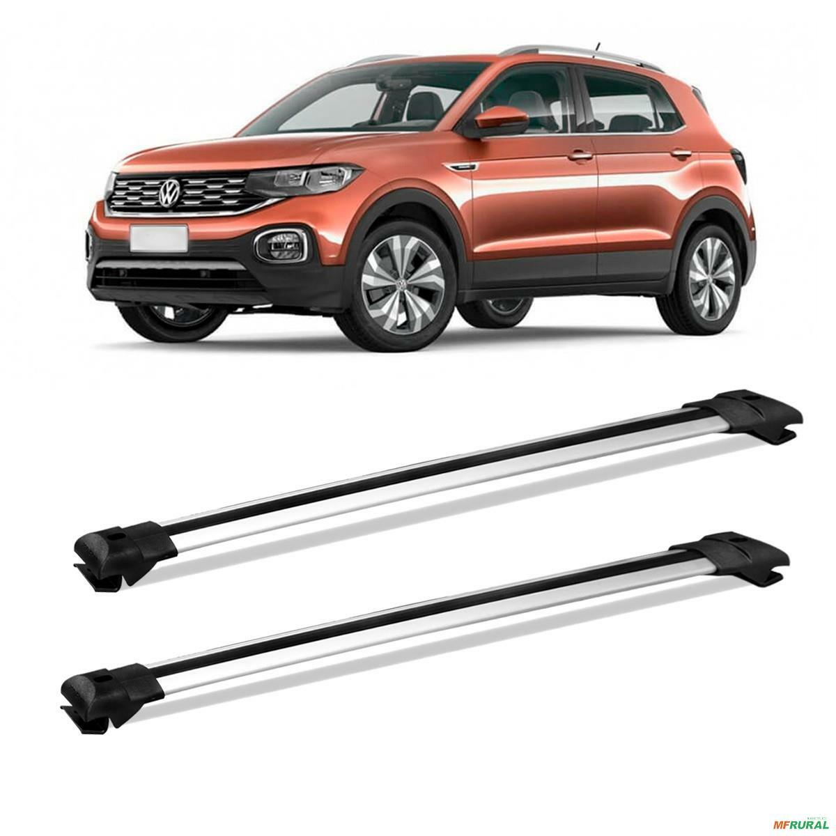 Rack de Teto Travessa T-Cross 2020 2021 Alumínio Prata Larga em 596523