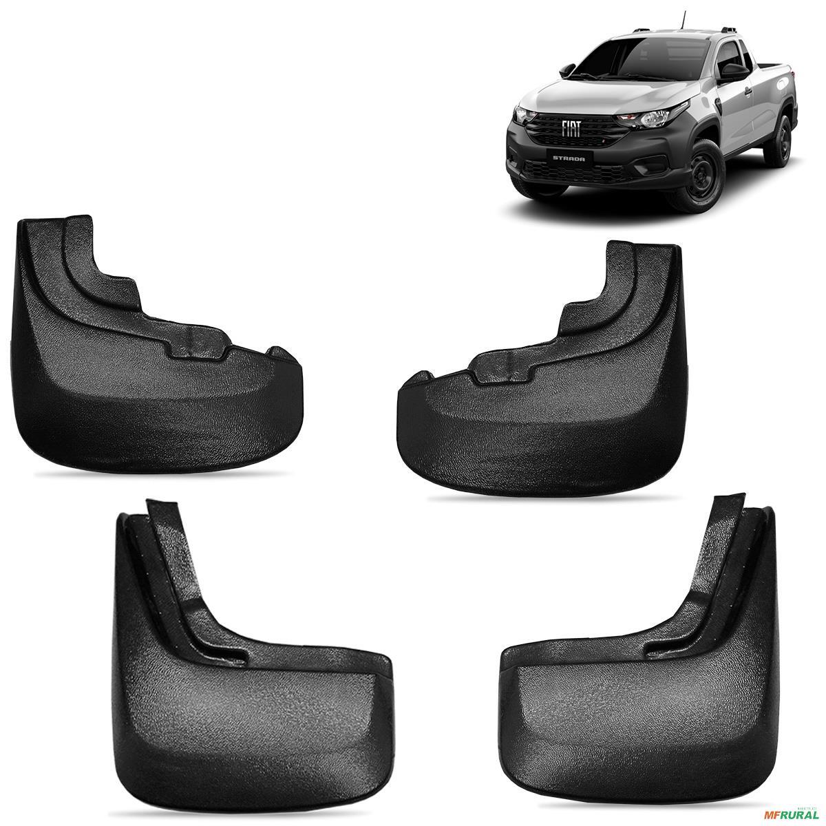 Kit Para Barro Fiat Strada 2021 A 2023 Protetor Lameiro 4 Peças 632375