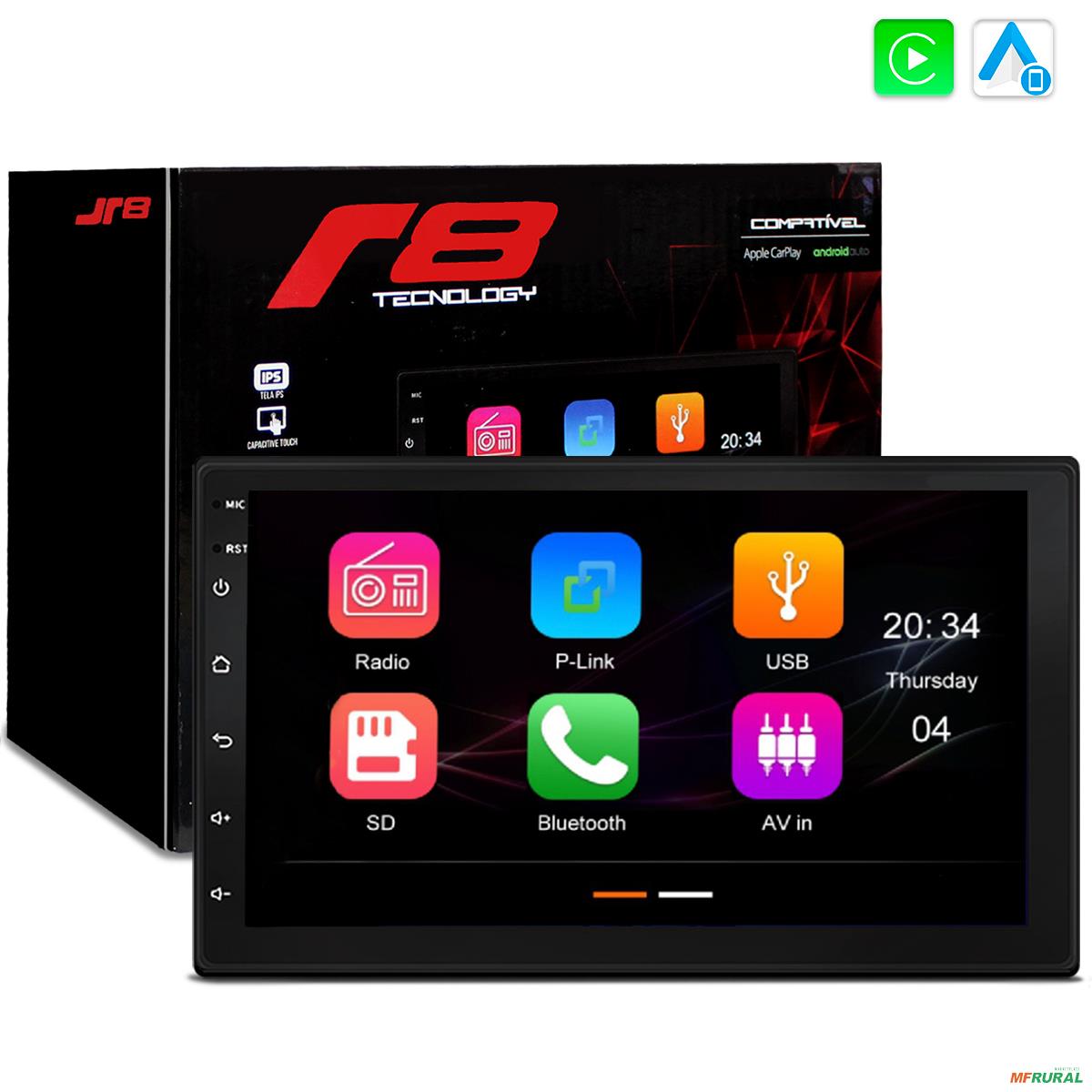 Central Multimídia Mp5 2Din 7 Polegadas Apple Carplay Android 733982