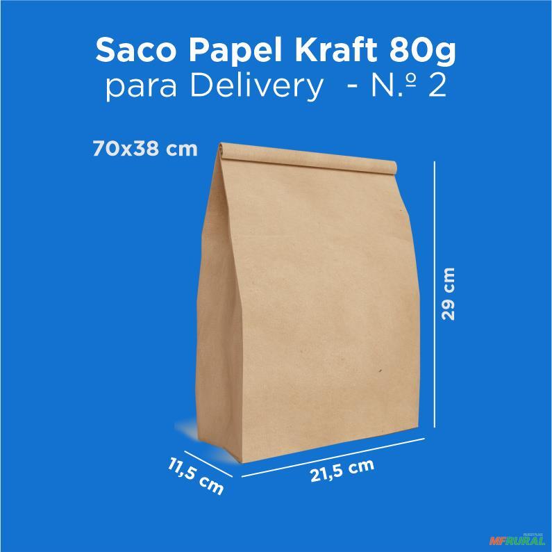 Sacos Papel Kraft 80G Para Delivery N.º 2 Quantidade 100 677849
