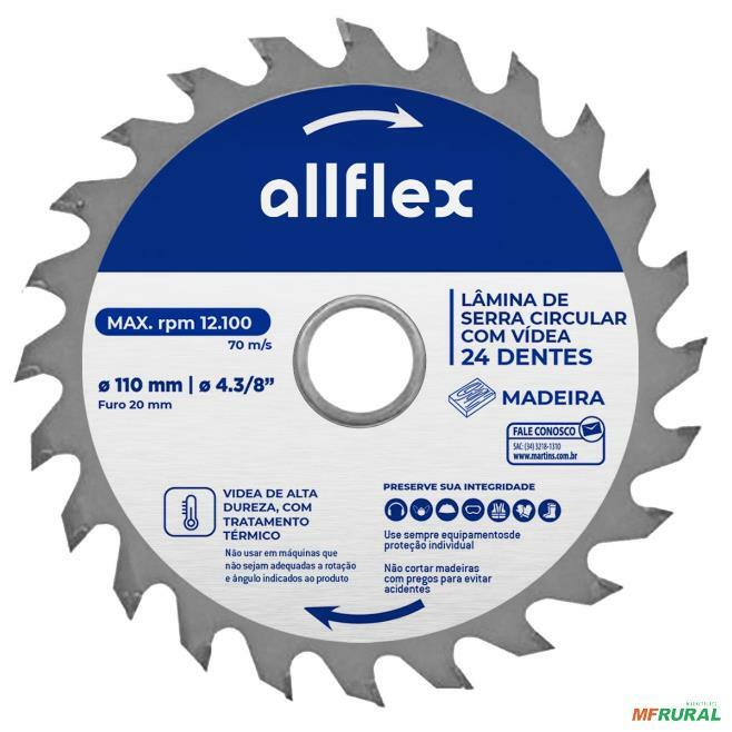 Disco Serra Circular Allflex C/Videa 4.3/8P 24 Dentes em 793324